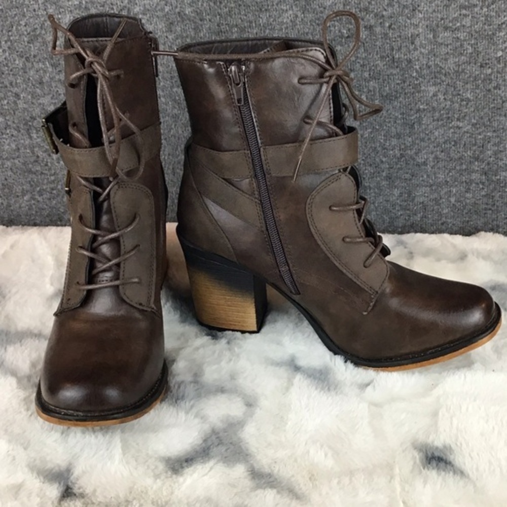 Pierre Dumas Vegan Leather Ankle Boots Size 10